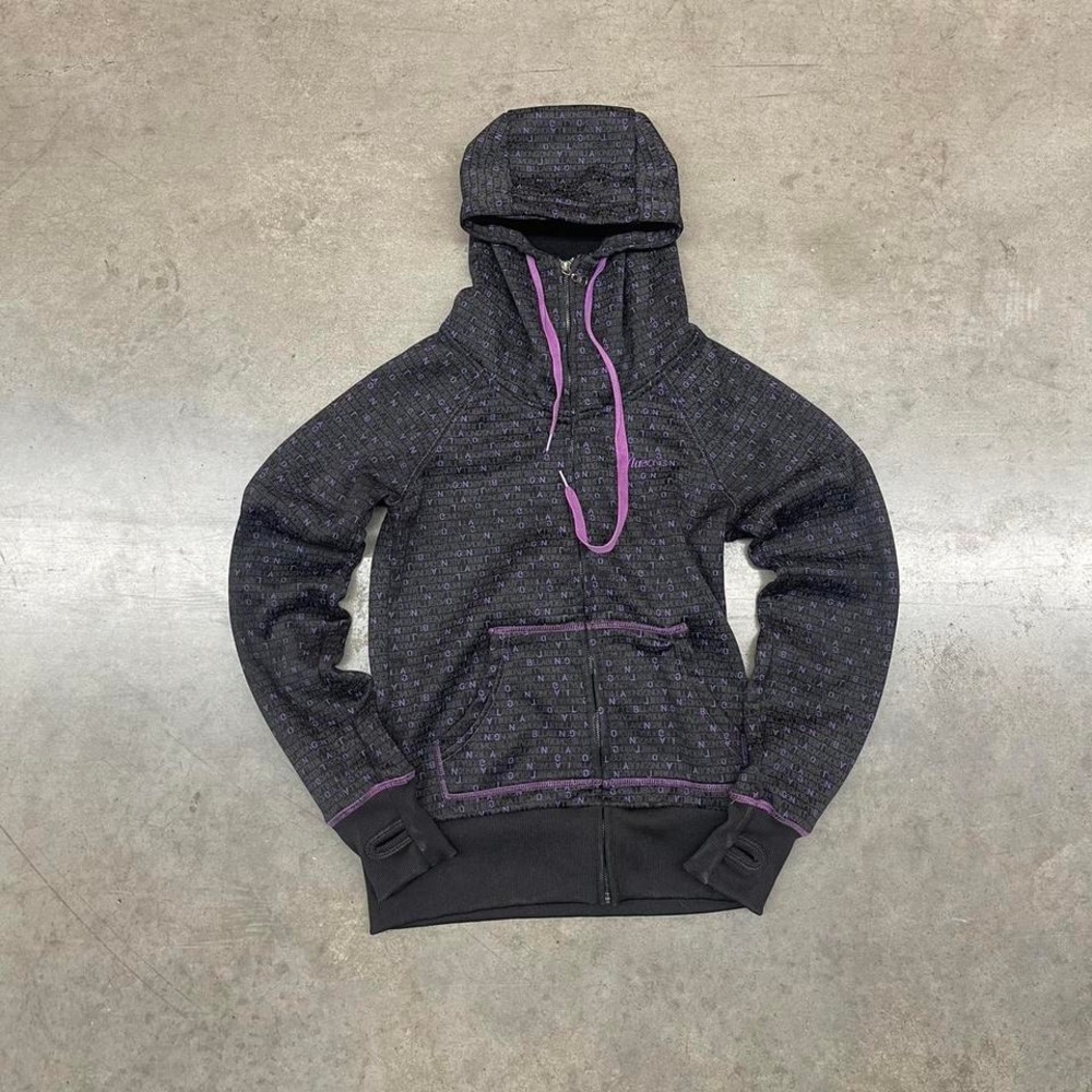 Women's Billabong purple and black zip-up hoodie‎